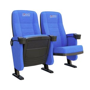 Chaise de cinéma EVO5603T moderne avec panneau arrière confortable et porte-gobelet Mobilier de théâtre pour les sièges de l'auditorium public - Product Image 1