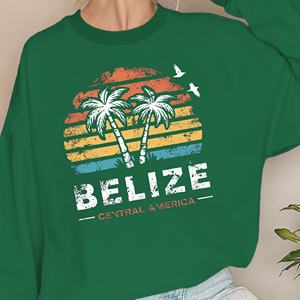 Sudaderas de mujer de palmeras con puesta de sol BELICE - Product Image 1