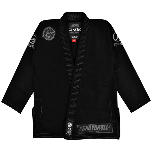 Custom Black BJJ Gi Shoyorol REBEL PK Batch 51-Brazilian Jiu-Jitsu Kimono 100% Cotton Durable & Quick Dry Loose Fit