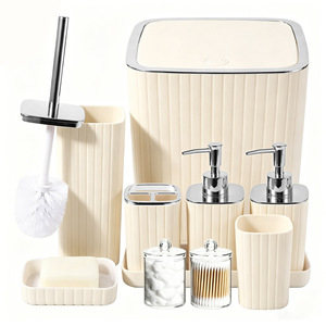 Set di Spazzole per WC in Plastica, Porta Lozione in Stile Nordico, Set da <span class=keywords><strong>Bagno</strong></span> per Hotel, Accessori <span class=keywords><strong>Bagno</strong></span> di Lusso, Set da 10 Pezzi - Product Image 5