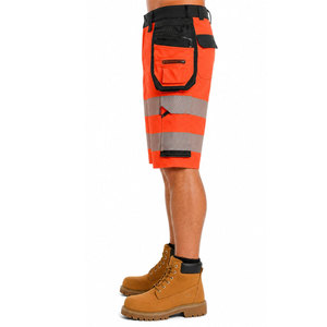 Pantalones Cortos de Seguridad de Alta Visibilidad para Hombre, de Algodón, con Cintas Reflectantes, para Trabajo al Aire Libre y Construcción - Product Image 4