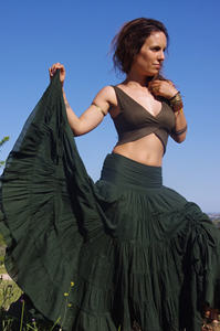 Falda Maxi de Algodón, Estilo Bohemio, Falda de Danza del Vientre Flamenco, Falda Maxi con Volantes Fluidos, Regalo para Ella, Precio de Fábrica - Product Image 2