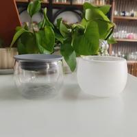 Nouvel appareil de préparation de thé anti-brûlure avec couvercle en silicone, théière en verre pour la maison