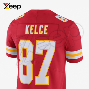 เสื้อฟุตบอลอเมริกัน XEEP รุ่นปรับแต่งได้ XC-AFU-12 สำหรับผู้ชาย เนื้อผ้าโพลีเอสเตอร์น้ำหนักเบา ระบายอากาศได้ดี พิมพ์ลายด้วยเทคโนโลยีฮีททรานเฟอร์ ประสิทธิภาพสูง - Product Image 4