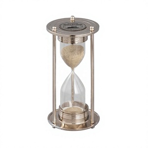 Sablier rotatif moderne classique en argent, fait main, écologique, pour un chronométrage précis, durable, avec fonction musicale, pour hôtel, bureau, maison - Product Image 1