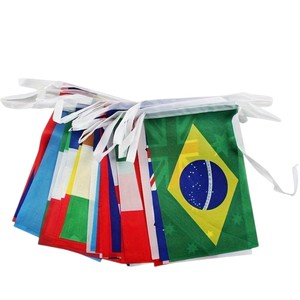 Drapeaux triangulaires imprimés numériquement écologiques Swim Academy ATF01, mât en aluminium, bannières sportives en polyester durable, bleu - Product Image 1