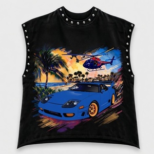 Camiseta sin mangas Glory Custom con estampado gráfico de diamantes de imitación DTG, 100% algodón jersey, estilo vintage moderno, camiseta de manga corta unisex. - Product Image 1