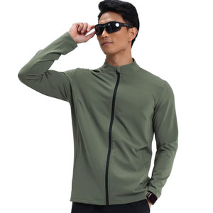 Mens Athletic Training <b>Jacket</b> <b>Lightweight</b> <b>Running</b> Sportswear Breathable Zip Front Fitness Top For Gym Exercise And Outdoor - Product Image 1