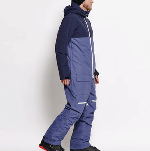 Combinaison de ski et de snowboard deux pièces pour homme et femme, coupe-vent, respirante, imperméable, fermeture éclair, 100% polyester - Product Image 3