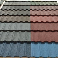 Hochwertige 0,5mm Steinbeschichtete Metalldachziegel Aluminium-Zink Außendachplatten für Ghana Tansania Villa Haus