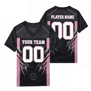Camiseta de fútbol americano de malla sublimada personalizada al por mayor, ropa de fútbol americano al por mayor, camiseta transpirable para equipos de adultos. - Product Image 2