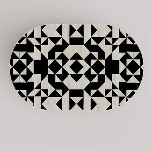 Mesa de Centro Moderna con Incrustaciones de Hueso para Uso en Exteriores, Función Deslizante, Diseño Moderno de Mediados de Siglo, UNITED TRADE WORLD - Product Image 3