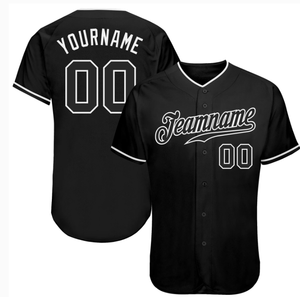 Camiseta de Béisbol Personalizada Barata, Diseño Negro, Logotipo Bordado Sublimado, Camiseta de Béisbol - Product Image 5