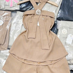 ชุดเซ็ตสองชิ้นผ้าฝ้ายสำหรับผู้หญิงใส่สบายๆช่วงฤดูร้อน ทรงเข้ารูป  รักษ์โลก ซักได้ บรรจุภัณฑ์แบบกำหนดเอง ผลิตในเวียดนาม - Product Image 4