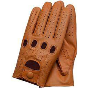 Perforated leather luxury gloves Custom logo driving gloves Full finger leather gloves Luxury car driving gloves - Product Image 5