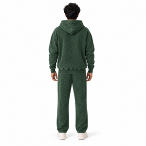Conjunto Deportivo Unisex, Sudadera con Capucha y Pantalones Jogger, 450 GSM, Transpirable, Poliéster/Algodón, Ropa Deportiva Cálida para Invierno, Gimnasio, Fitness, Casual - Product Image 2