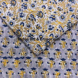 Block Print Cotton Cambric 60X60 Running Fabric Traditional Jaipuri Print Cotton Fabric - Product Image 2