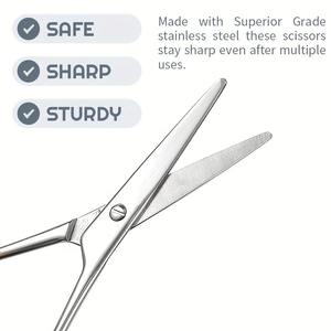 Ciseaux professionnels en acier inoxydable à pointe irisée arc-en-ciel pour hommes et femmes, pour sourcils, barbe, moustache, poils du nez - Product Image 4
