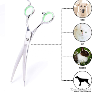 Ciseaux de toilettage professionnels pour chiens et chats avec pointe arrondie en acier inoxydable, vis réglable, lame tranchante - Product Image 6