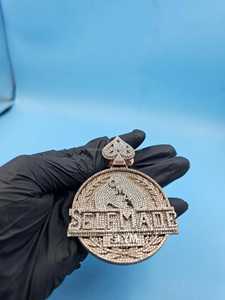 Personalized Brilliant Cut Moissanite <b>Charms</b> Custom Name Simulated Diamond Iced Hip Hop Party Men's 925 Sterling <b>Silver</b> - Product Image 3