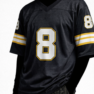 Maillot de football américain personnalisé à texture unique pour hommes, respirant, en polyester, col en V, uniforme sportif, fournisseur en gros OEM sous marque privée - Vente chaude - Product Image 3