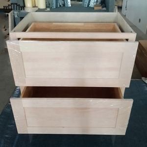 Fábrica de Vietnam y almacén de EE. UU., venta al por mayor de madera real sin terminar/Pintura moderna puerta coctelera cocina Base gabinetes con cajones - Product Image 5