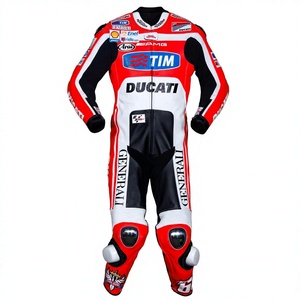 ชุดแข่งมอเตอร์ไซค์ Nicky Hayden MotoCP Rucati 1 ชิ้น หนังวัว/หนังจิงโจ้ สำหรับขับขี่มอเตอร์ไซค์/จั๊มสูท MotoCp/ชุดสำหรับนักขี่มอเตอร์ไซค์ระดับมืออาชีพ - Product Image 1