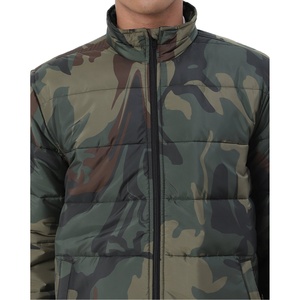 2025 nuevo diseño de camuflaje chaqueta acolchada para hombre de lujo de alta calidad con cordón personalizado con cremallera chaqueta acolchada para hombres - Product Image 4