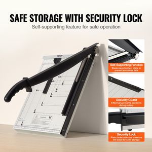 Taglierina a Ghigliottina Professionale da 15 Pollici per Carta, Capacità 16 Fogli, con Protezione Lama e Ghigliottina di Sicurezza - Product Image 6