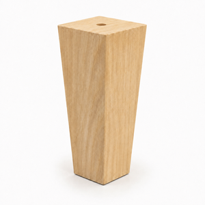 Pied de meuble trapézoïdal en bois massif, design minimaliste, installation facile, pour remplacement de table, support pour pied de canapé en bois massif - Product Image 1