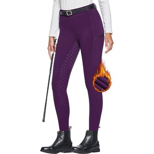 Pantalones de equitación para mujer, personalizables, estampados, transpirables, ligeros, de secado rápido, antideslizantes, de cintura media, largos, con cierre de botones - Product Image 4