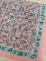Paréo de plage en coton biologique à imprimé floral, sans bretelles, fait main, imprimé au bloc indien, écologique, séchage rapide, pour femme