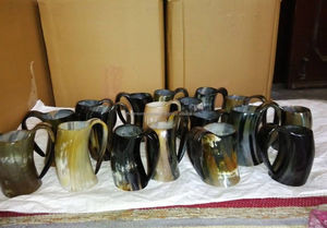 Tasse à café en corne de vache faite à la main tasse à bière en corne de boeuf polie prix d'usine en gros cadeau de noël sain et élégant - Product Image 3