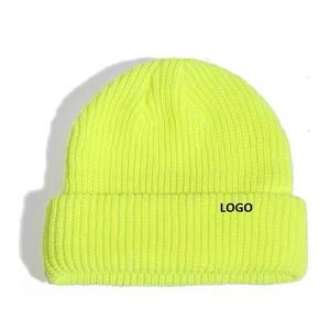 Custom Embroidered Logo High Quality Men Kids Sport Thermal Jacquard Skull Winter <b>Caps</b> Personalized Acrylic Knitted Beanie <b>Hats</b> - Product Image 1