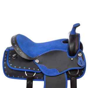 Ensemble de selle d'endurance pour cheval, version améliorée, en cuir synthétique confortable, avec arceau en plastique durable et quincaillerie nickelée - Product Image 2