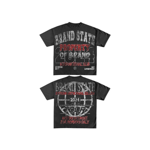 Ensemble court streetwear vintage délavé à l'acide pour hommes, personnalisé en gros, avec t-shirt déchiré à impression sérigraphiée et ensemble 2 pièces d'été pour hommes - Product Image 3