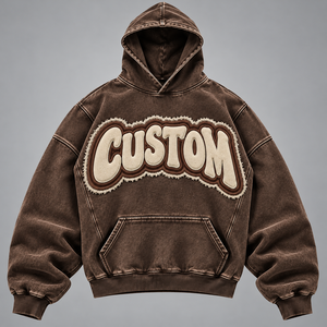 Sudadera con Capucha Deportiva Vintage para Hombre, Felpa Cepillada, Venta al Por Mayor para Minoristas Estadounidenses, Logotipo Personalizado, Directo de Fábrica - Product Image 4