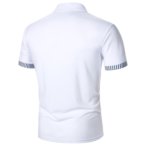 เสื้อยืดกอล์ฟพรีเมียมสำหรับผู้ชาย แขนสั้น สีกากี ผ้าแคนวาส แห้งเร็ว ปรับแต่งได้ สวมใส่สบาย ทรงเข้ารูป กระดุมติด ดีไซน์ทันสมัย - Product Image 4