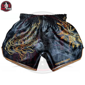 Shorts de boxe Muay Thai imprimés, extensibles, respirants, légers, 100% polyester, pour entraînement d'arts martiaux unisexe - Product Image 3