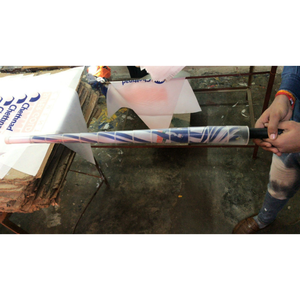 Sombrilla de playa publicitaria de 120 cm, 8 varillas, poliéster, protección solar, apertura manual, blanca, verde, azul, color personalizable - Product Image 5