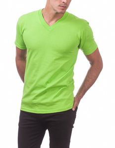 เสื้อยืดแฟชั่นใหม่สำหรับผู้ชาย ผ้าฝ้าย 100% ทรงปกติ แขนสั้น คอวี มีทุกขนาด - Product Image 6