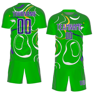 Uniforme de Fútbol para Niños, Camiseta y Pantalones Cortos Transpirables, Talla Grande, Cuello Redondo, 100% Poliéster, Antibacteriano, Secado Rápido - Product Image 3