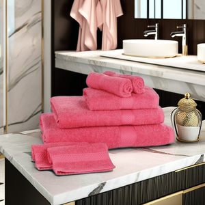 Nuevo juego de toallas de baño de algodón egipcio de color rosa de último diseño al precio más bajo fabricante en India - Product Image 1