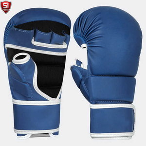 ถุงมือ MMA หนัง PU คุณภาพสูง แบบเปิดนิ้ว ปรับสายรัดข้อมือได้ ปิดด้วยแถบตีนตุ๊กแก บุฟองน้ำ สำหรับศิลปะการต่อสู้ มวย - Product Image 4
