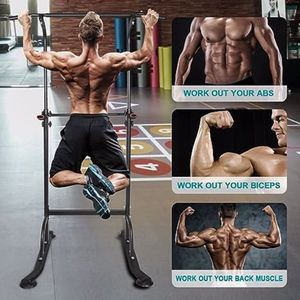 Torre Multifunzione in Acciaio per Allenamento, Regolabile in Altezza, con Stazione Dip e Barra per Trazioni, per Palestra Domestica e Allenamento della Forza - Product Image 3