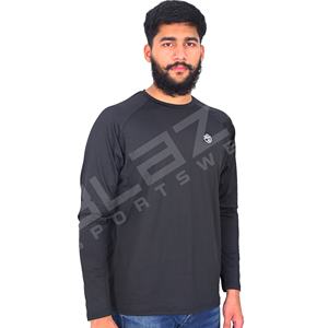 เสื้อยืดคอกลมแขนยาวสำหรับผู้ชายเสื้อยืดคอกลมทรงโอเวอร์ไซส์ผ้าคอตตอนโพลีเอสเตอร์สไตล์สตรีทแวร์สำหรับผู้ชาย - Product Image 3