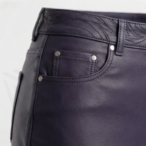 Jupe crayon mini en similicuir taille haute pour femme avec poches, couleur unie, style tissé, toutes saisons, sexy - Product Image 5