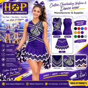 Fabricant d'uniformes de cheerleading et de vêtements de danse sur mesure, uniformes de cheerleading de qualité supérieure, fabricant d'uniformes de cheerleading - Product Image 1