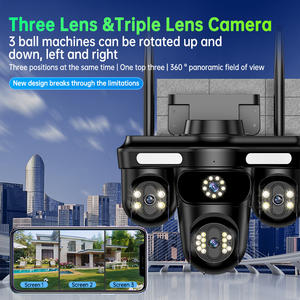 Rscamtom okam Pro UHD กลางแจ้งสามเลนส์กล้อง PTZ ตรวจจับการเคลื่อนไหวเตือนเครือข่ายเสียงสองทางกล้องเครือข่าย360กล้อง WiFi - Product Image 2