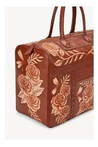 Best Seller 2024 Real Handmade Stylish Leather Duffel Bag Western Tooled Leather Overnight Travel Bags for Women Gift for Her - Product Image 5